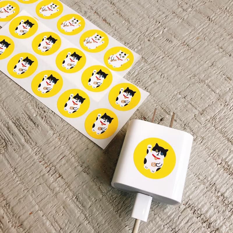 招財貓小圓圓貼紙