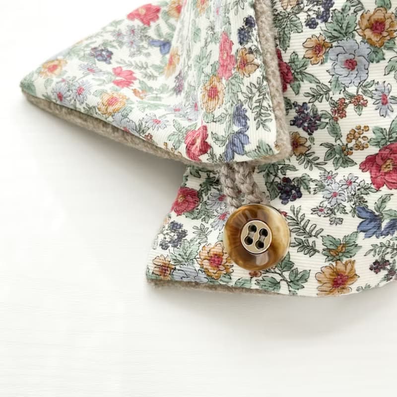 ロマンティックフラワー　クラシカル　ネックウォーマー　メルトンフリース　花柄　クリスマス　冬　防寒