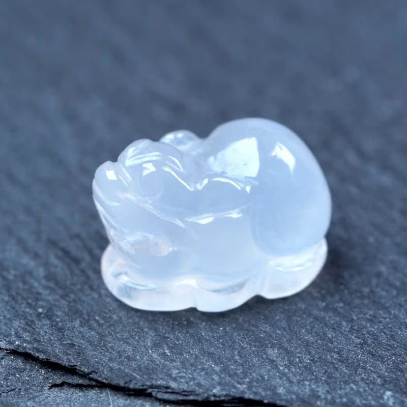 【招財神獸】冰種翡翠貔貅戒面 | 天然緬甸玉翡翠A貨 | 送禮