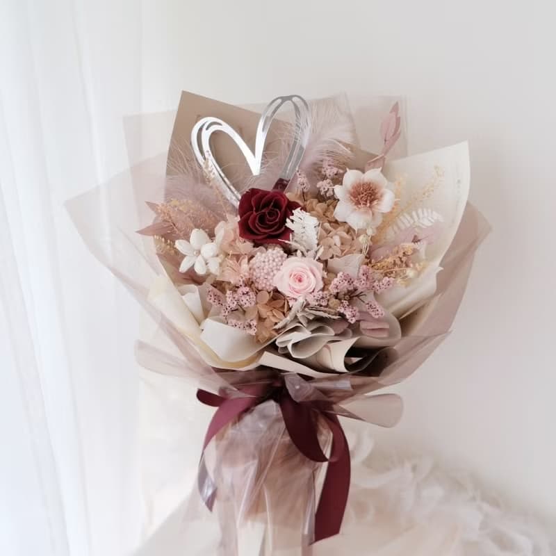 心動時刻 戀愛中最經典的紅粉色 / 七夕花束 情人節禮物 求婚花束