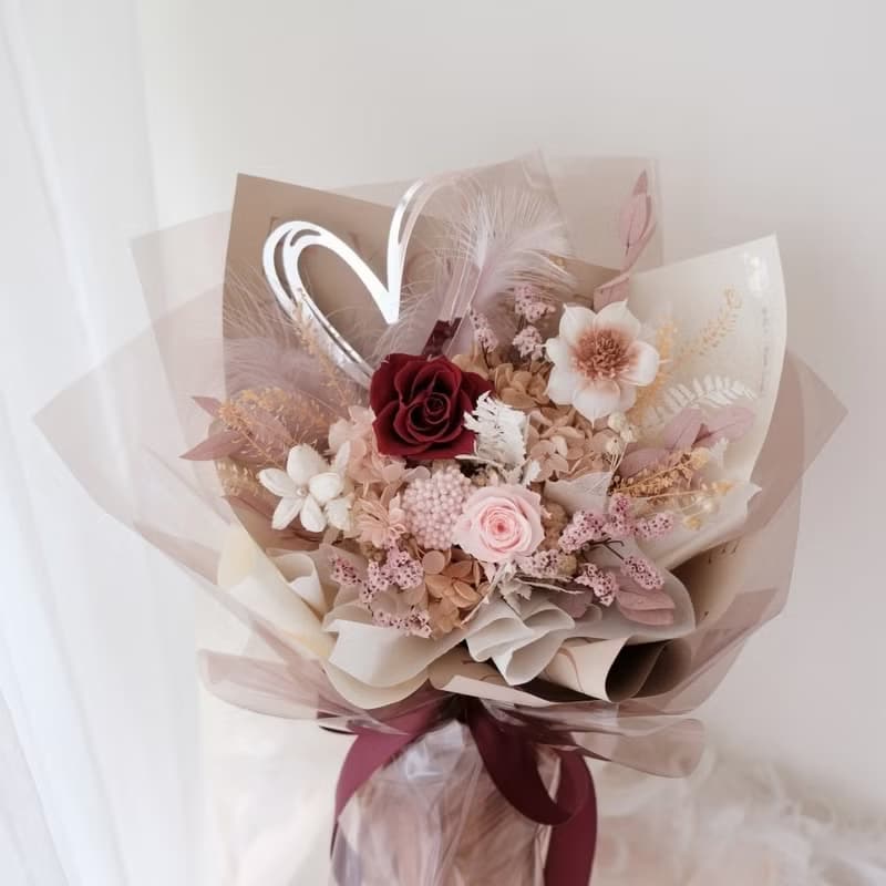 心動時刻 戀愛中最經典的紅粉色 / 七夕花束 情人節禮物 求婚花束