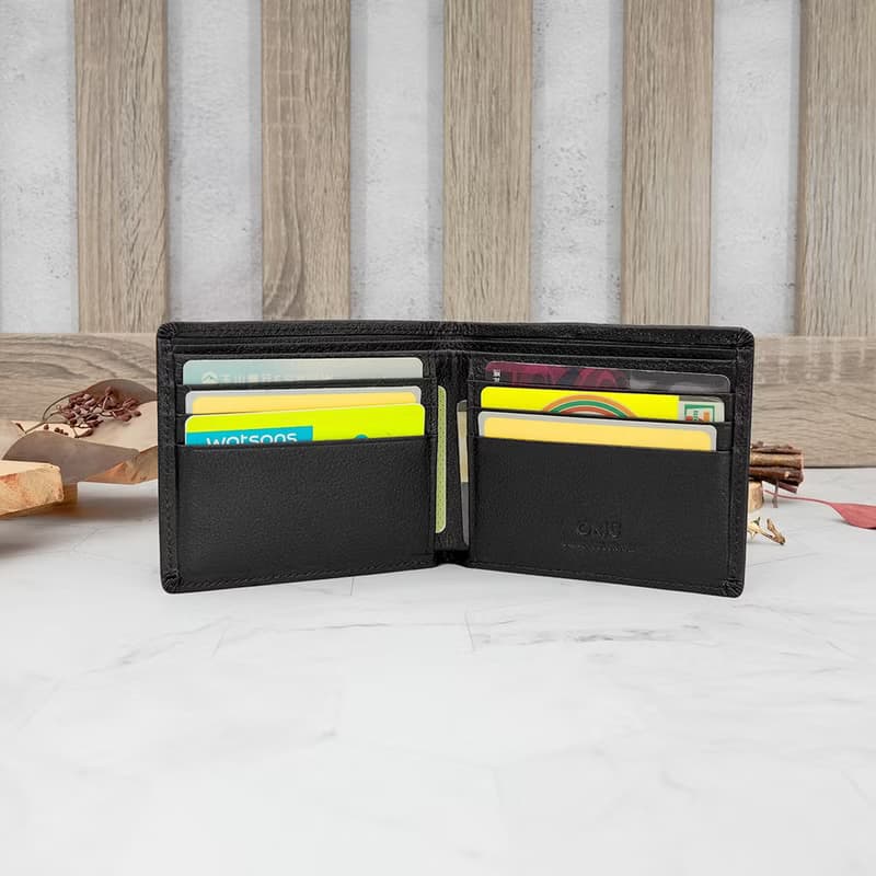 8卡簡約牛皮短夾29805