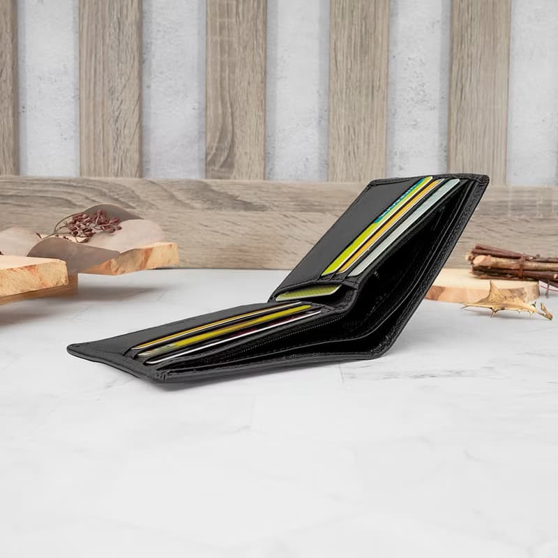 8卡簡約牛皮短夾29805