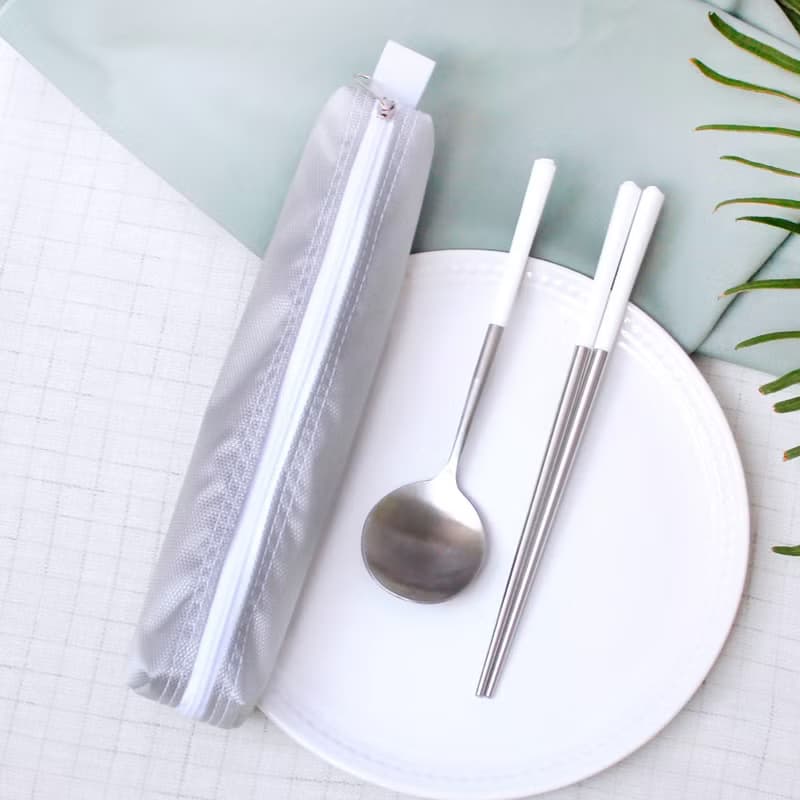 不銹鋼餐具組花瓣2組入-淨白