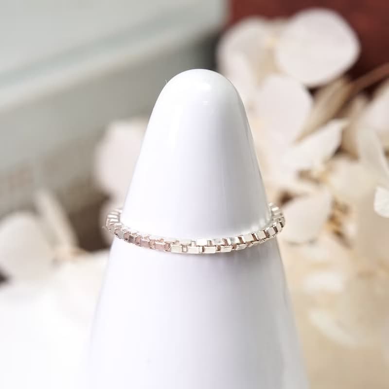 任選3件999 經典威尼斯 純銀鍊戒 女戒 軟戒指 多款戒圍 可當尾戒