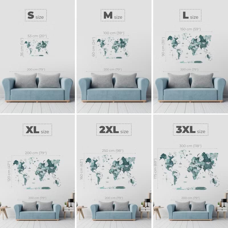 Home Wall Decor, 3D World Map, Wedding Gift for Couple, Birthday Gift Idea,