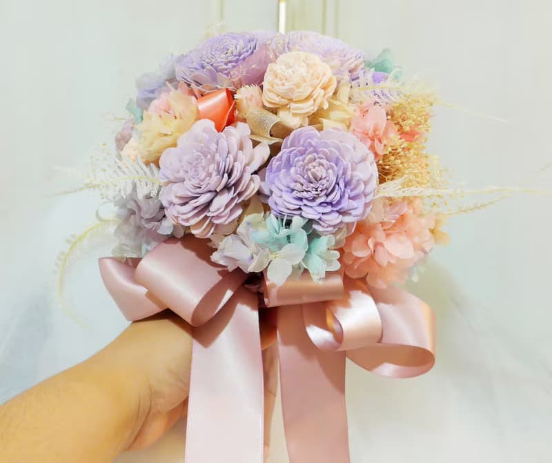 情人節禮物花束永生紫羅蘭捧花 結婚花束情人節求婚告白畢業謝師