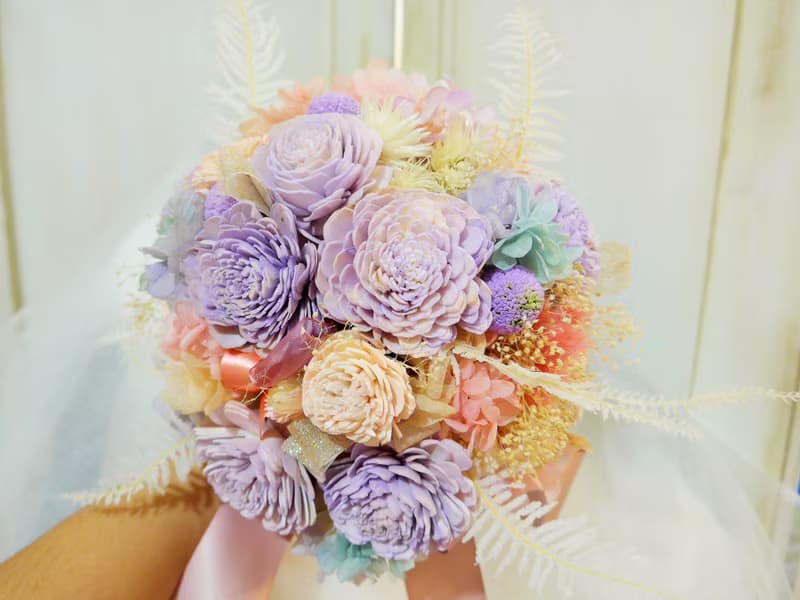 情人節禮物花束永生紫羅蘭捧花 結婚花束情人節求婚告白畢業謝師