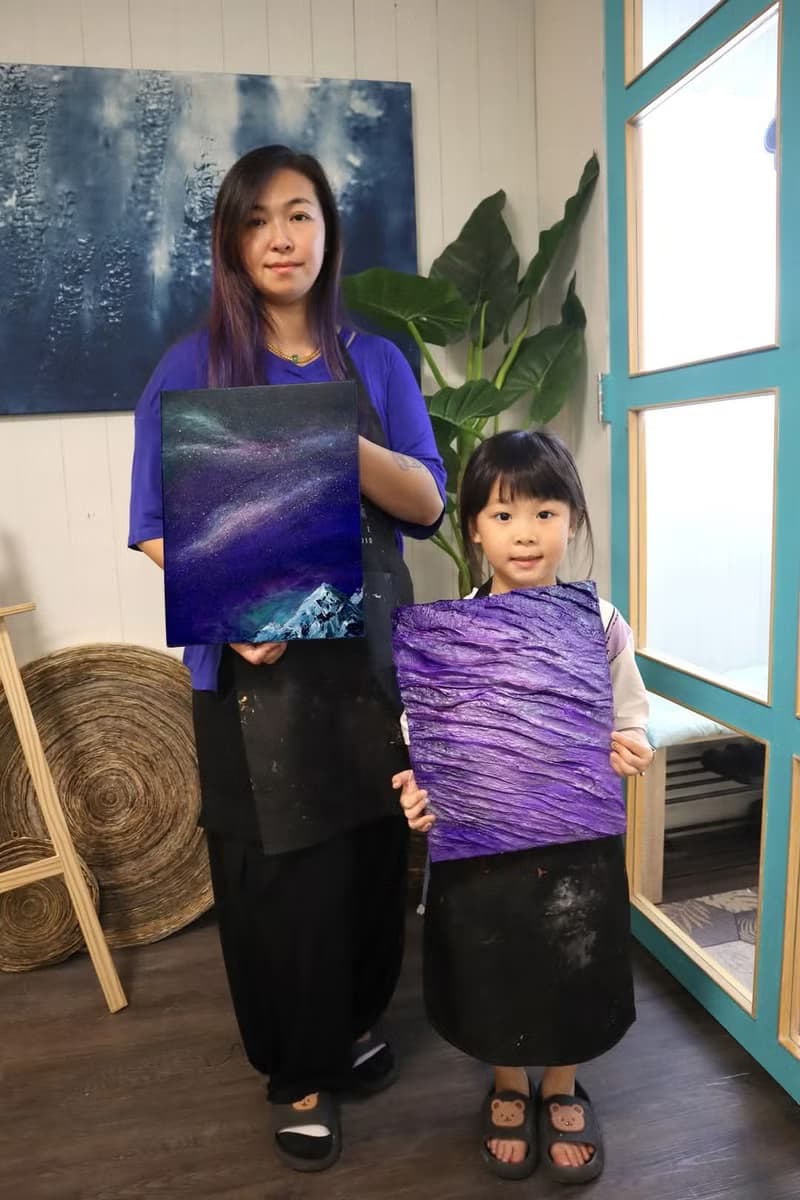 【體驗】幻耀食環銀箔銀河 原畫 療癒 風景 掛畫 擺飾裝飾 禮物 體驗 畫畫