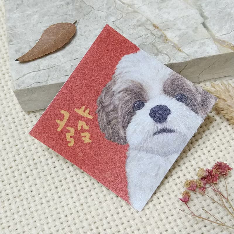 西施犬(斗斗)-春聯-防水貼紙~利是封-揮春-福貼-車貼-行李箱貼