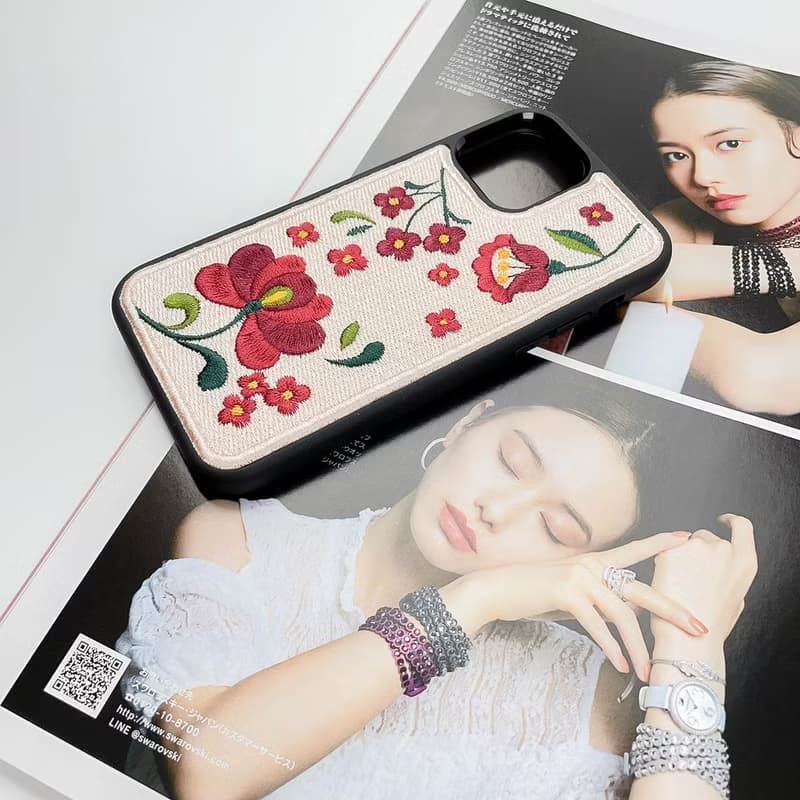 【瑪捷玫瑰】英式玫瑰粉/刺繡手機殼 iPhone