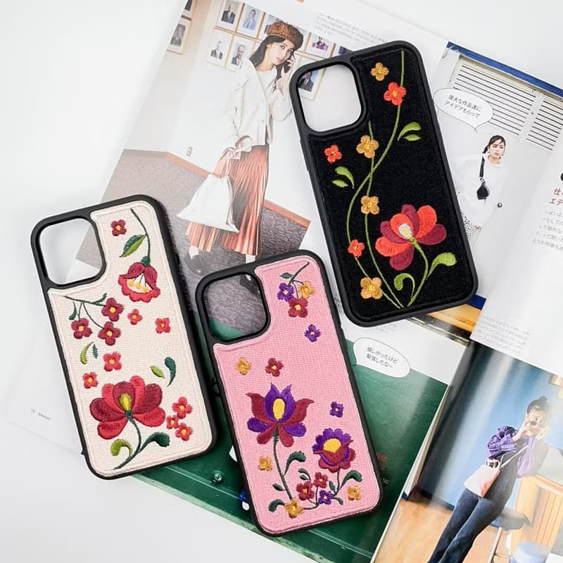 【瑪捷玫瑰】英式玫瑰粉/刺繡手機殼 iPhone