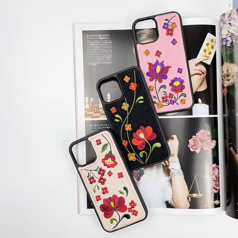 【瑪捷玫瑰】英式玫瑰粉/刺繡手機殼 iPhone