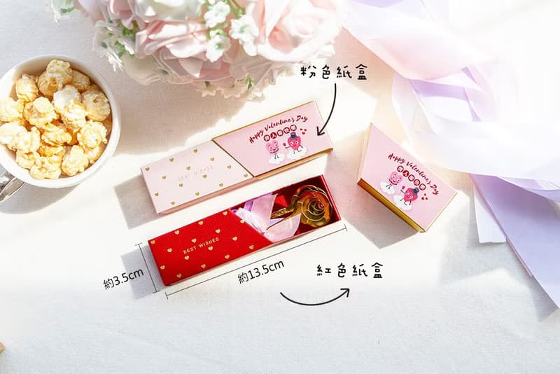 情人節禮物贈品 時尚閃金包裝玫瑰湯匙二入 實用禮物 禮盒 禮贈品