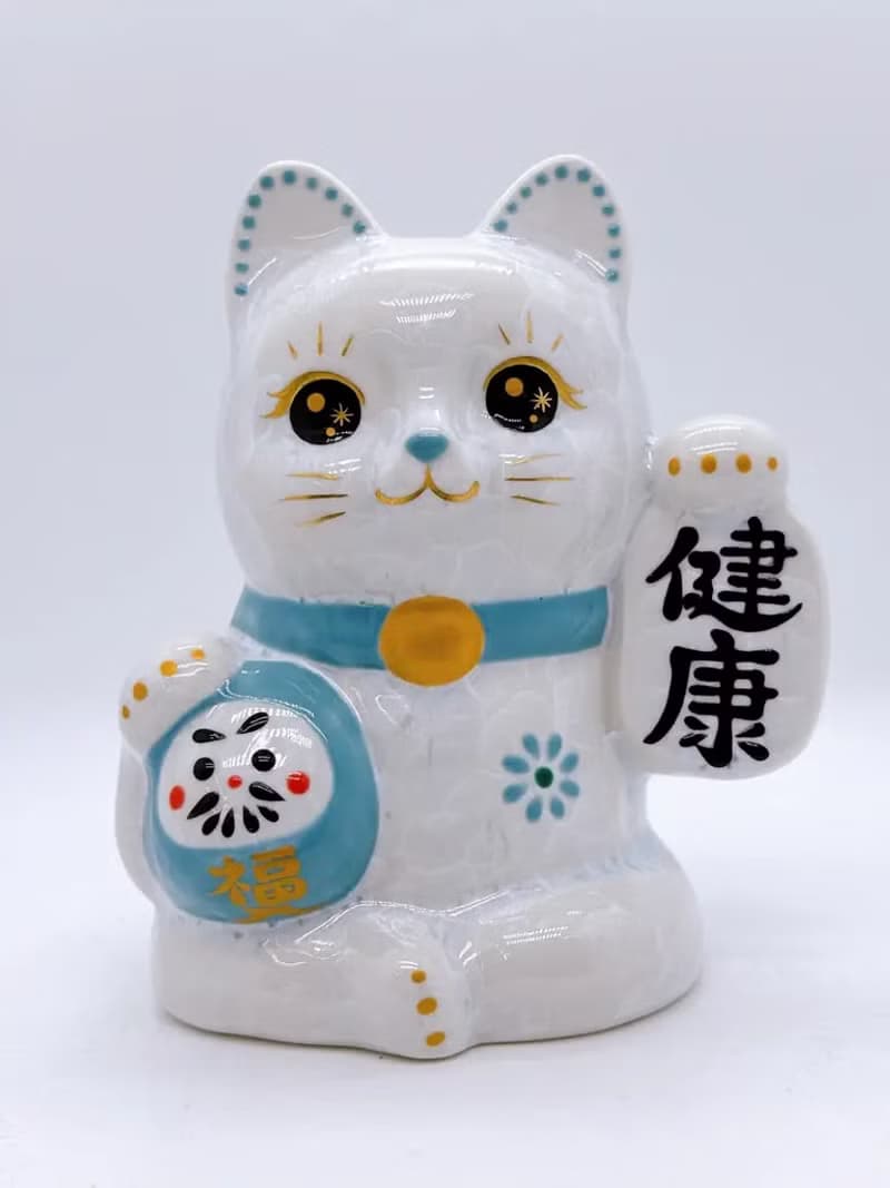 【健康招福】日本清水燒招財貓 | 達摩花結晶 - 藤健康