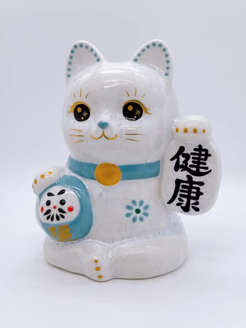 【健康招福】日本清水燒招財貓 | 達摩花結晶 - 藤健康