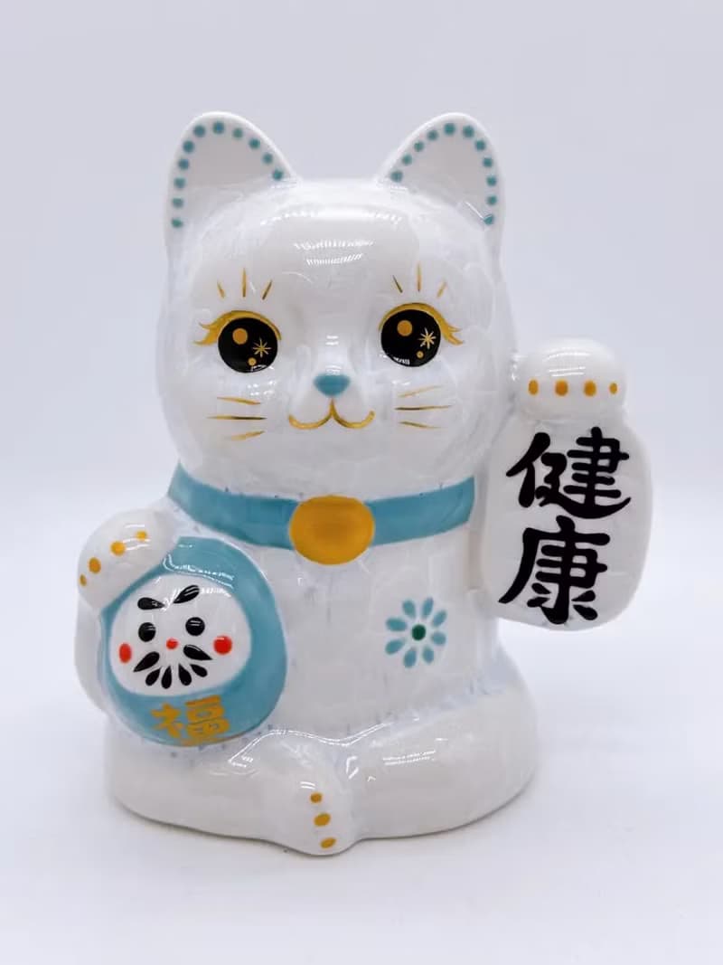 【健康招福】日本清水燒招財貓 | 達摩花結晶 - 藤健康