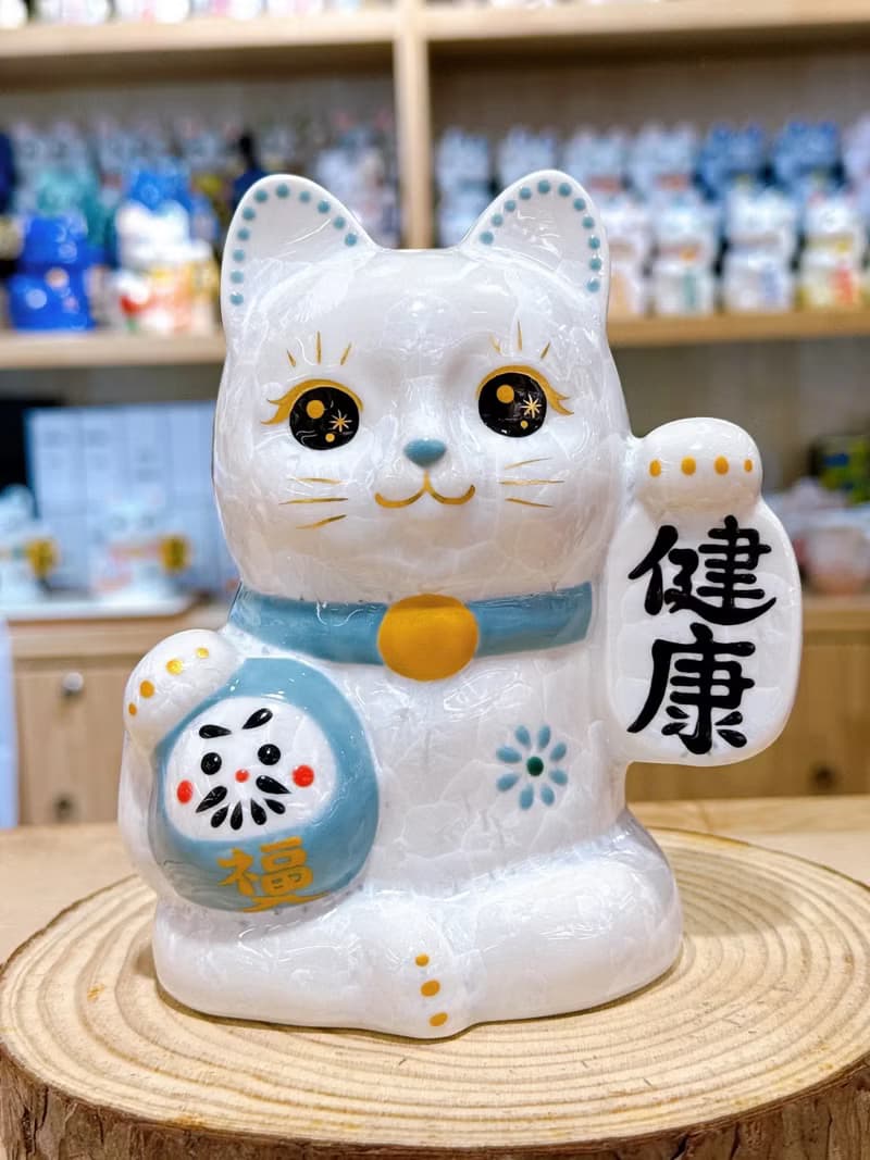 【健康招福】日本清水燒招財貓 | 達摩花結晶 - 藤健康