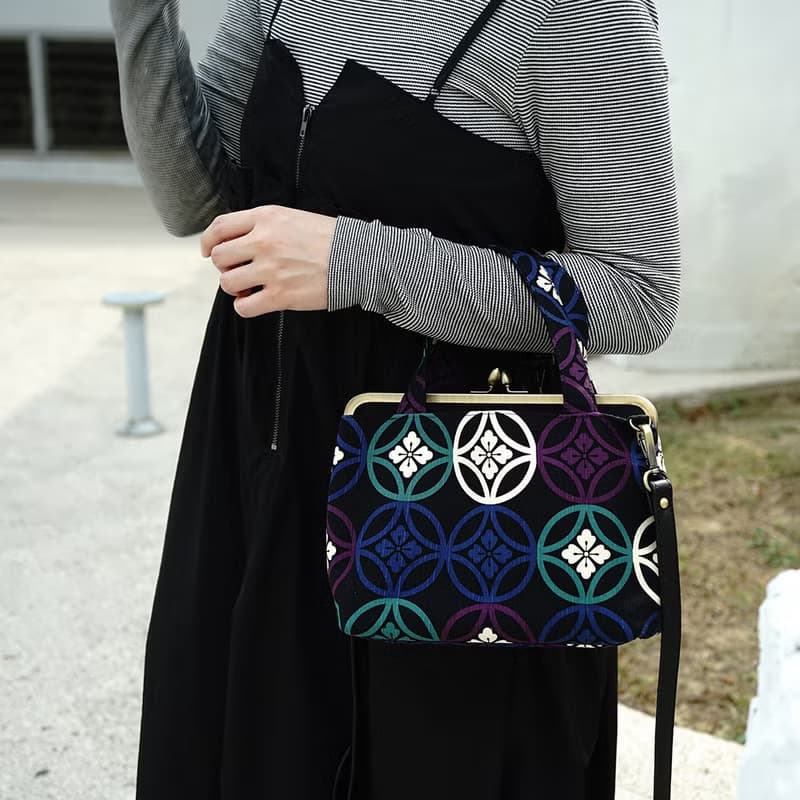 和服創意創作系列口金手提包(可側背)/生活新美學/三款花色