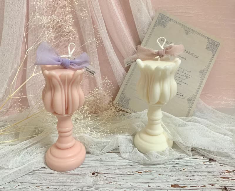 鬱金香燭台香氛蠟燭 / 生日禮物/結婚禮物/婚禮小物/情人節禮物