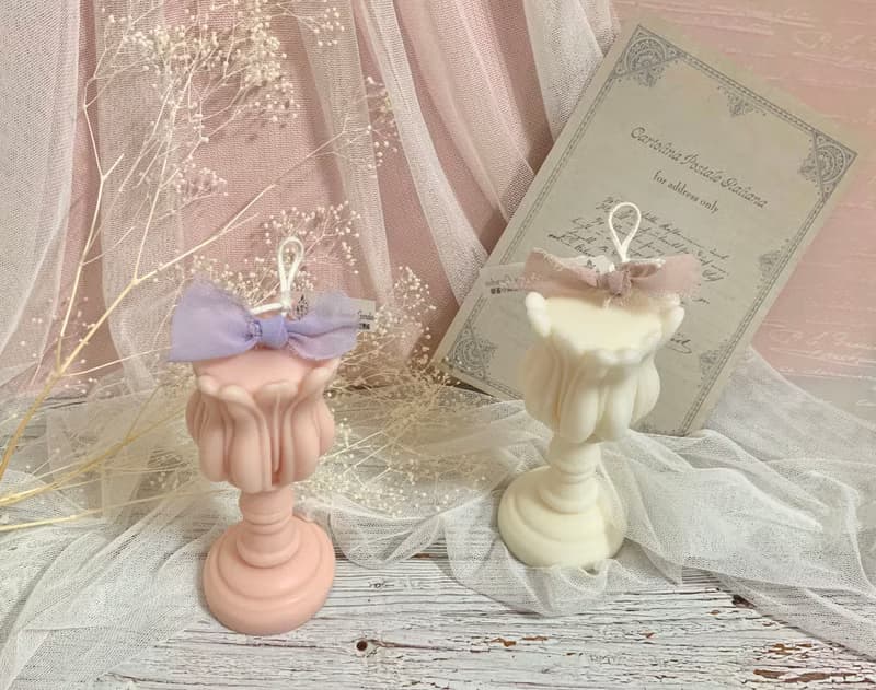 鬱金香燭台香氛蠟燭 / 生日禮物/結婚禮物/婚禮小物/情人節禮物