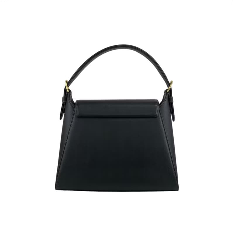 【 日本直送　名牌中古包 】VALENTINO GARAVANI ヴァレンティノガラヴァーニ ハンドバッグ ブラック ロゴ レザー vintage exeyzp