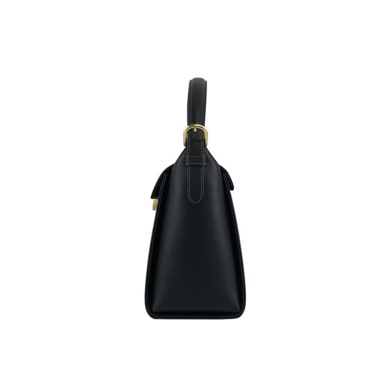 【 日本直送　名牌中古包 】VALENTINO GARAVANI ヴァレンティノガラヴァーニ ハンドバッグ ブラック ロゴ レザー vintage exeyzp