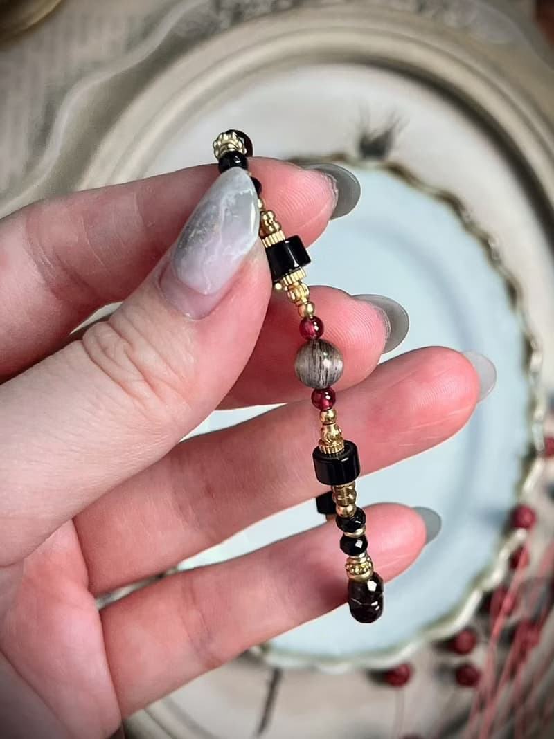 -血祭盛宴-天然水晶手鏈/黃銅手鍊