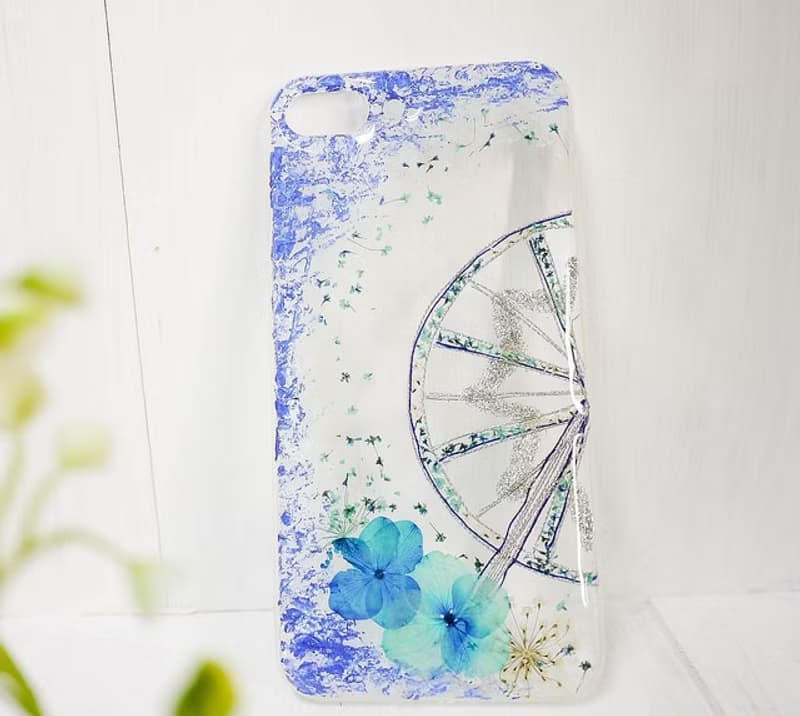 押花摩天輪閨蜜/情侶手機殼 | 藍色