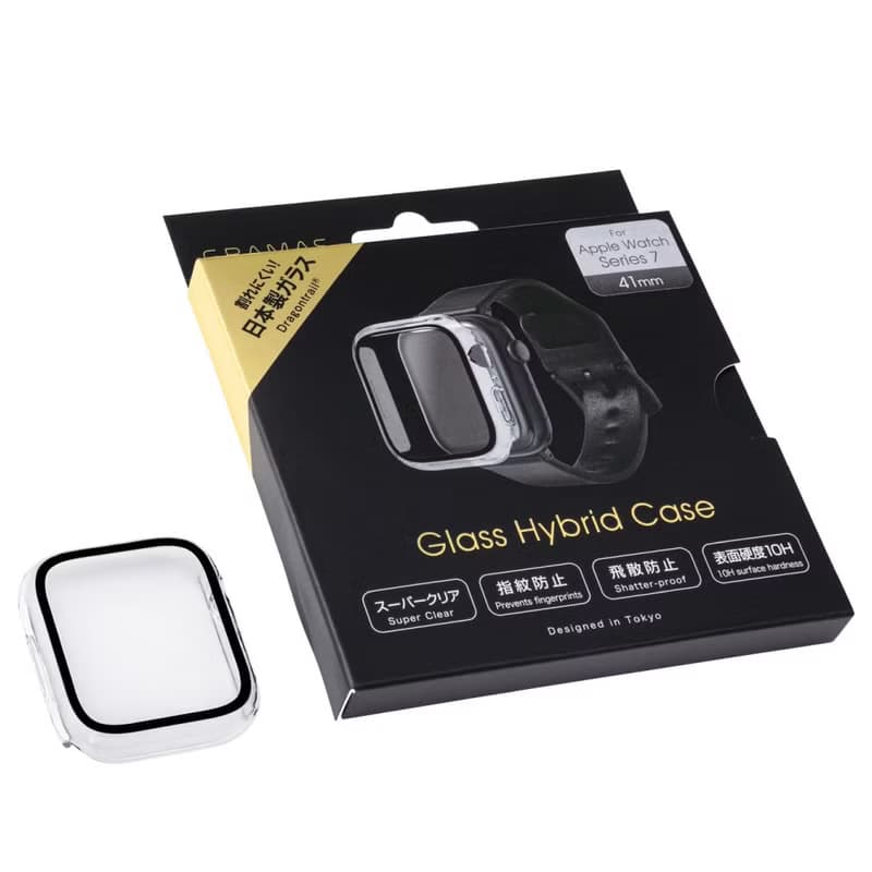 Apple Watch S9 / S8 / S7 41mm 2 IN 1 高透鋼化漾玻保護殼