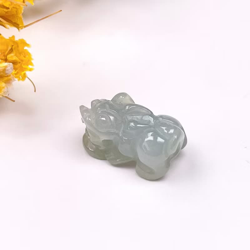【招財神獸】冰糯種翡翠貔貅擺飾 | 天然緬甸玉翡翠A貨