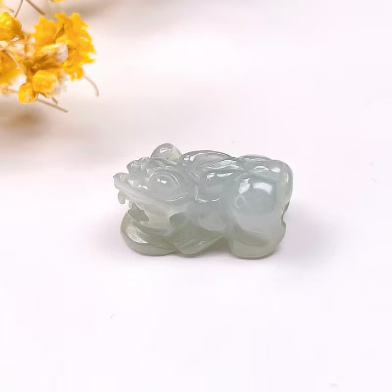 【招財神獸】冰糯種翡翠貔貅擺飾 | 天然緬甸玉翡翠A貨