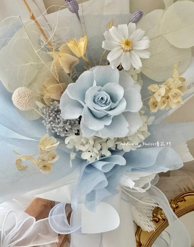 嗜花所 - 蘇打氣泡 畢業花束 永生花束 情人節花束 花禮