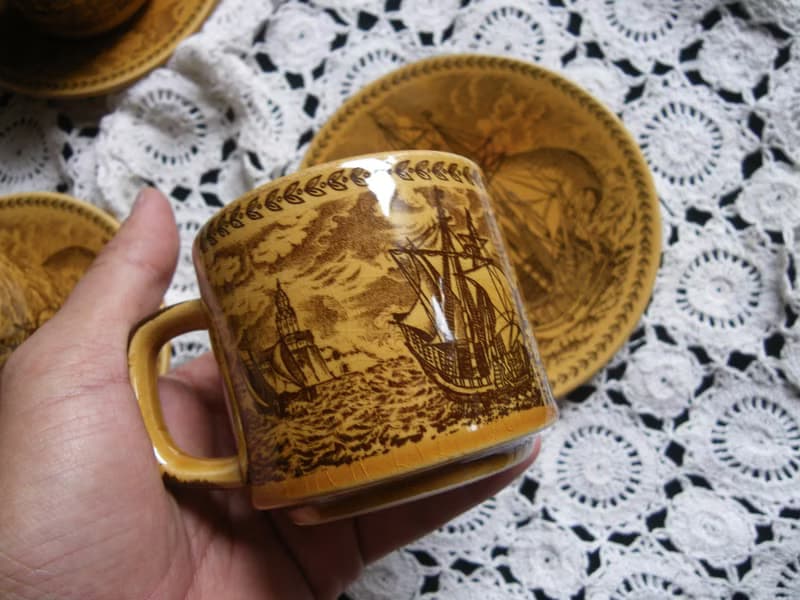 【老時光 OLD-TIME】早期日本製咖啡杯(一杯一盤為一組,一組499元