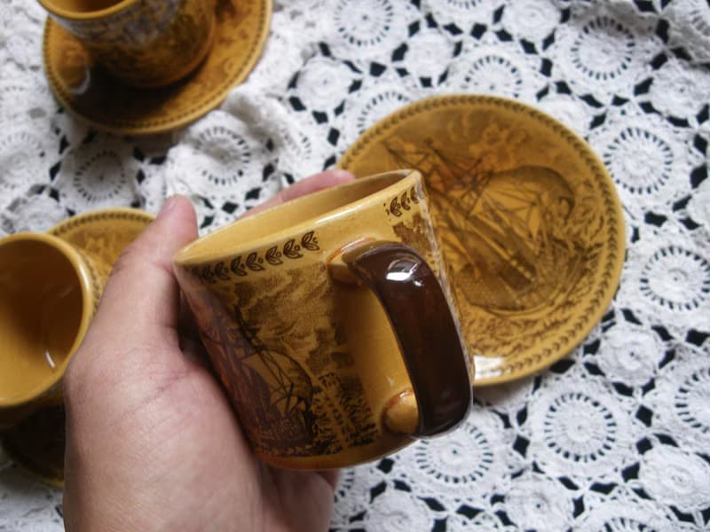 【老時光 OLD-TIME】早期日本製咖啡杯(一杯一盤為一組,一組499元