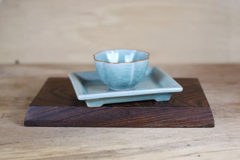 【送禮好物】哥窯冰裂 古風杯托 茶杯盤 鶯歌名家葉敏祥作品