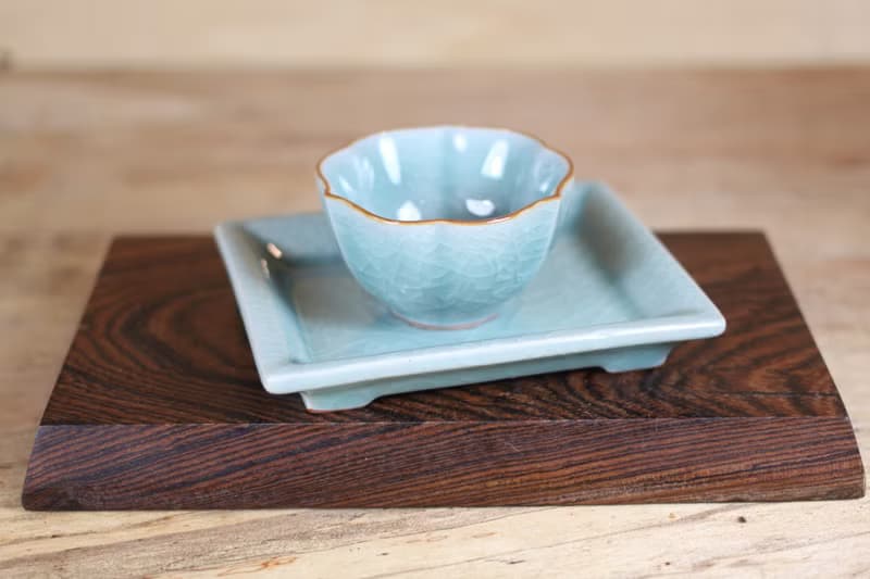 【送禮好物】哥窯冰裂 古風杯托 茶杯盤 鶯歌名家葉敏祥作品