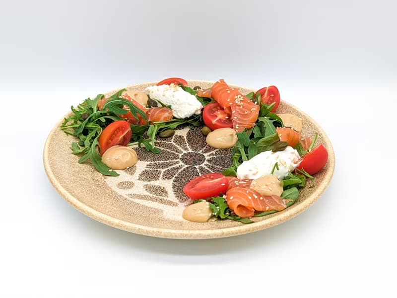 Handmade Ceramic Plates: Set of 2 Plate with Ukrainian Folk Art