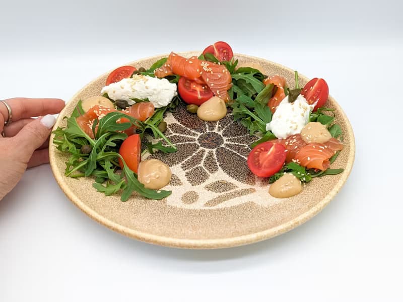 Handmade Ceramic Plates: Set of 2 Plate with Ukrainian Folk Art