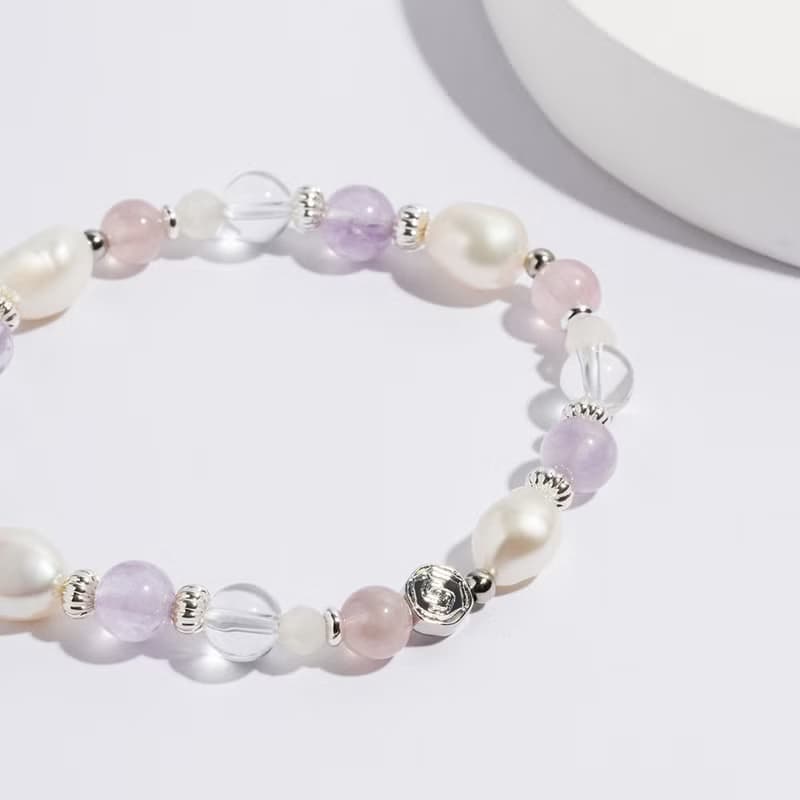 (招貴人) 拾光 | 薰衣草紫水晶 粉水晶 月光石 白水晶 | 水晶手鍊