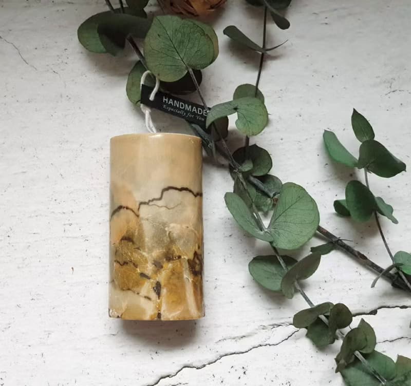 大理石柱狀香氛蠟燭 |190g | 15種香調選擇 | 家飾設計 / 擺設