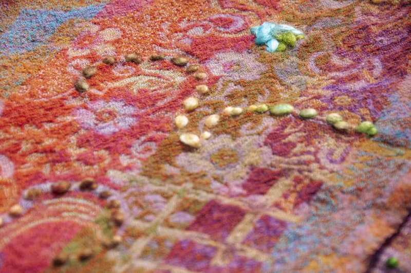 喀什米爾Cashmere/水煮羊毛披肩/針織圍巾/刺繡圍巾/羊絨披巾-花