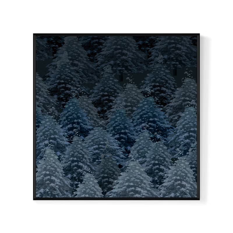 雲杉林I - 冬天杉林自然掛畫/北歐森林居家裝飾畫/攝影擺設/送禮