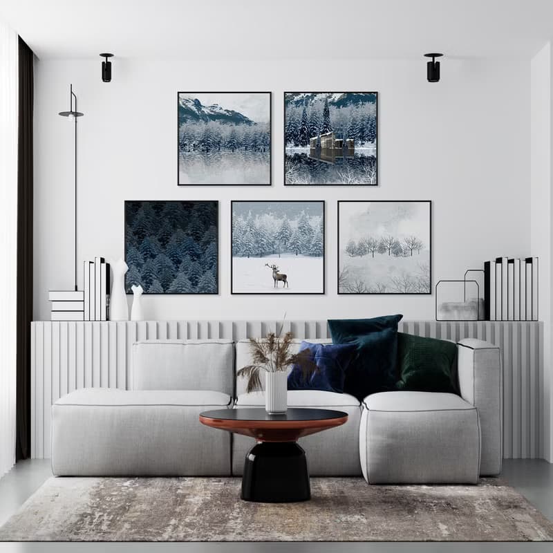 雲杉林I - 冬天杉林自然掛畫/北歐森林居家裝飾畫/攝影擺設/送禮