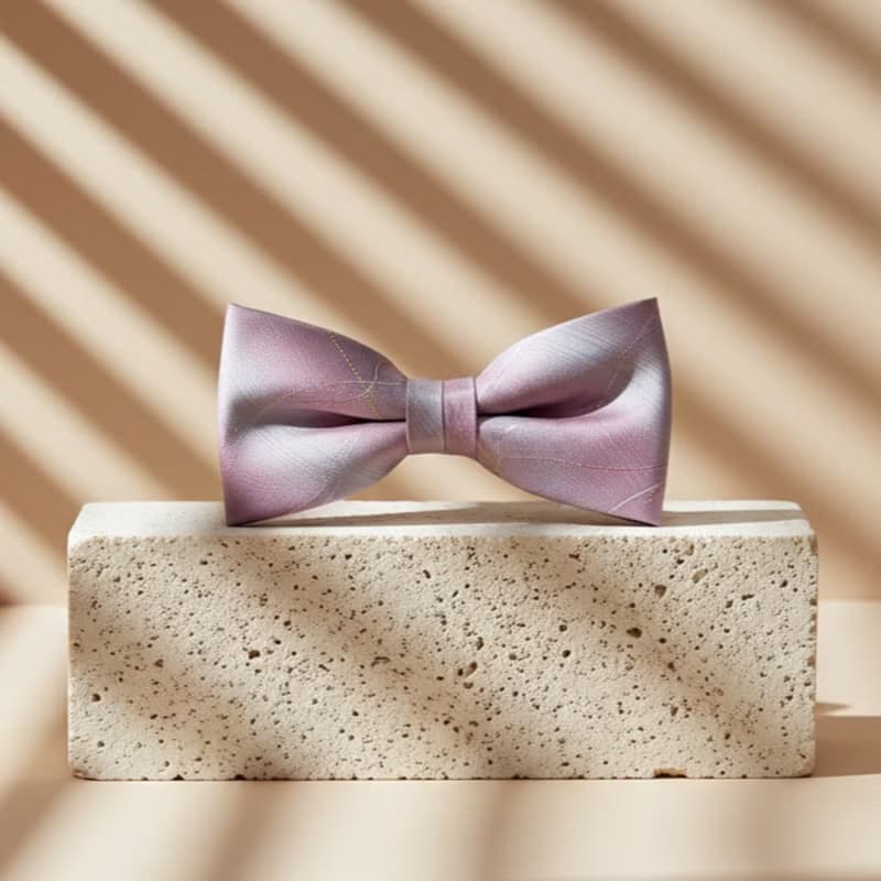 漸層線條藍粉領結