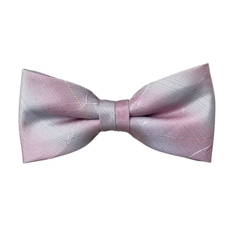 漸層線條藍粉領結