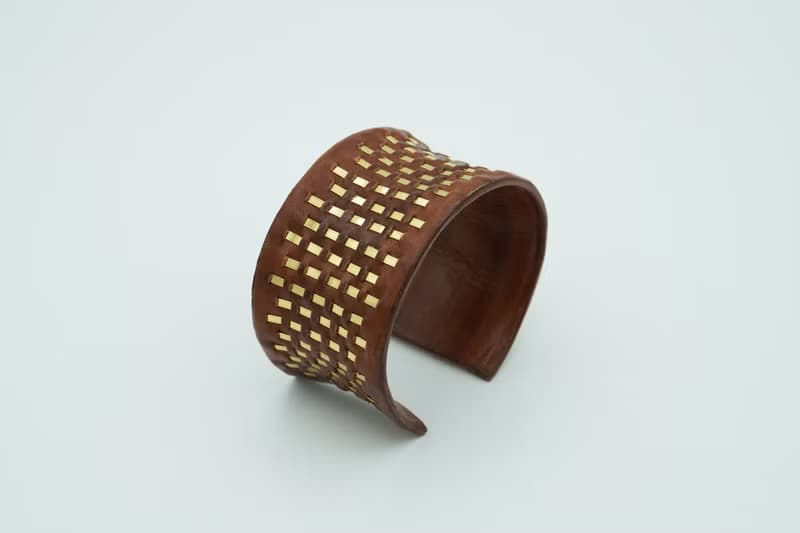 Pagoda Cuff  Bracelet (unique, handmade, leather bracelet , 2024)