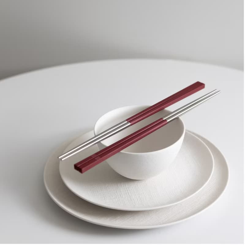 【台灣製】紅色 長款1雙入 304不鏽鋼筷子 健康於筷