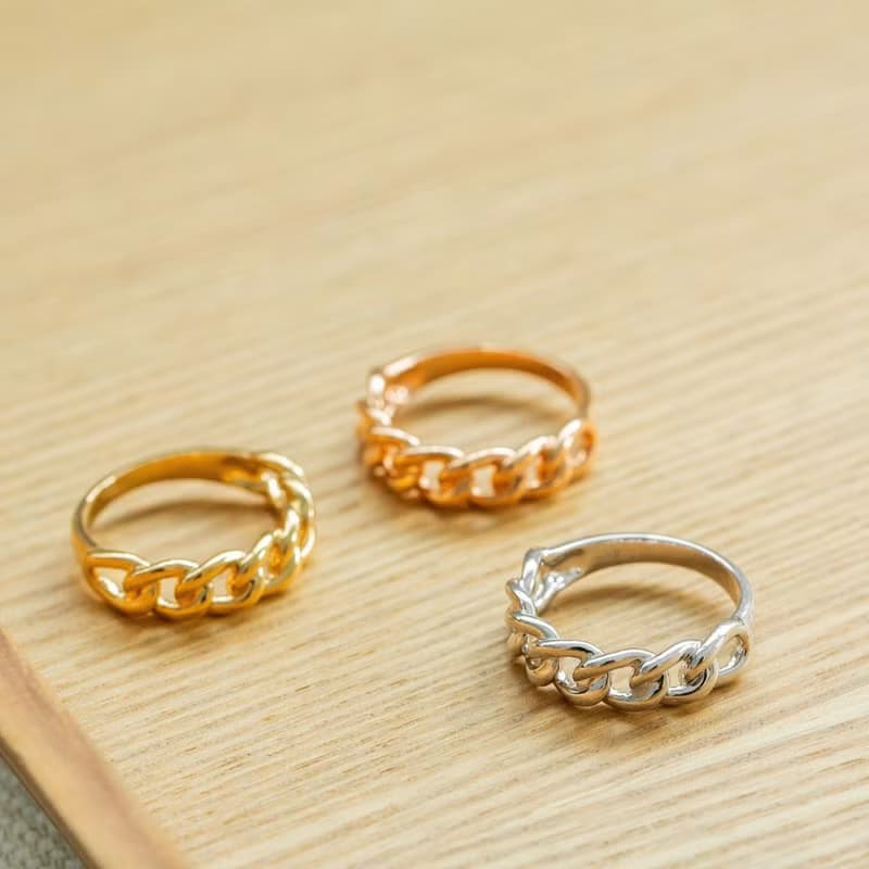 純18K 古巴戒指(小) 個性 K金 戒指