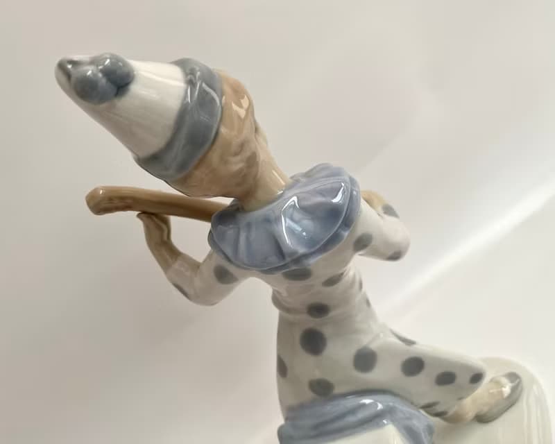 復古瓷器皮埃羅雕像手繪西班牙瓦倫西亞 20 世紀 70 年代